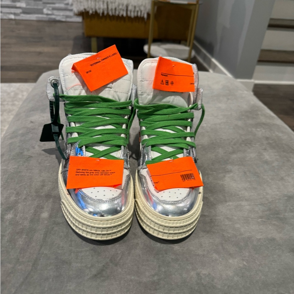 Off white silver sneakers size 39